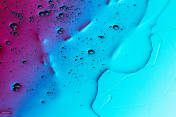 Close-up of color fluid shape