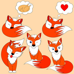 Fox smiles. Fox surprised. Fox smiles. Fox surprised. 