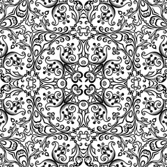 Vector ethnic hand drawn ornamental background.