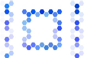 Light Green vector background with hexagons.