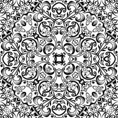 Vector ethnic hand drawn ornamental background.