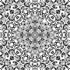 Vector ethnic hand drawn ornamental background.