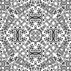 Vector ethnic hand drawn ornamental background.