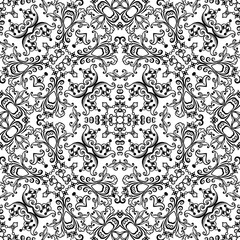 Vector ethnic hand drawn ornamental background.