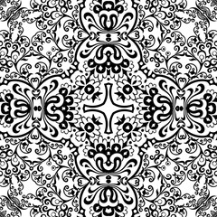 Vector ethnic hand drawn ornamental background.