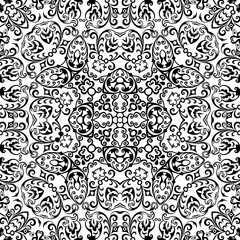 Vector ethnic hand drawn ornamental background.