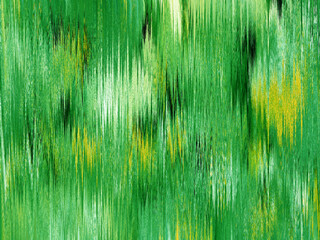 Green and yellow short and long vertical lines. Simple parallel vertical lines of the drawing....