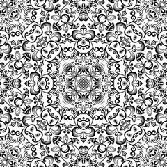 Vector ethnic hand drawn ornamental background.