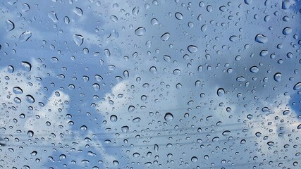 water drops on glass