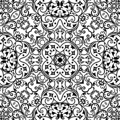 Vector ethnic hand drawn ornamental background.