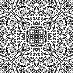 Vector ethnic hand drawn ornamental background.