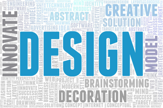 Design word cloud isolated on a white background