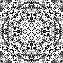 Vector ethnic hand drawn ornamental background.