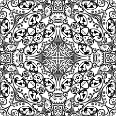 Vector ethnic hand drawn ornamental background.