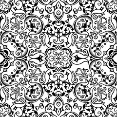 Vector ethnic hand drawn ornamental background.