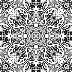 Vector ethnic hand drawn ornamental background.