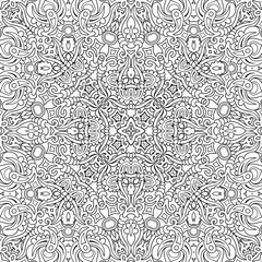Vector ethnic line art hand drawn background