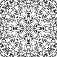 Vector ethnic line art hand drawn background