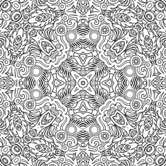 Vector ethnic line art hand drawn background