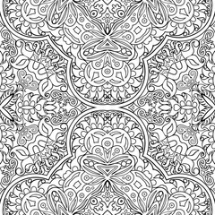 Vector ethnic line art hand drawn background