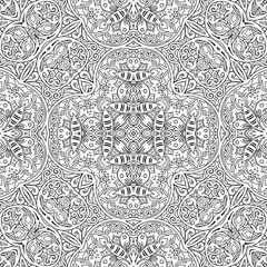 Vector ethnic line art hand drawn background