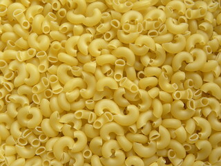 Yellow color raw dry Elbow Macaroni pasta