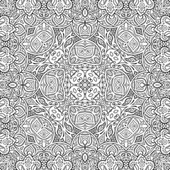 Vector ethnic line art hand drawn background