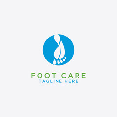 Fototapeta premium Logo of foot care design and foot health - Vector