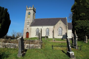 Fototapeta na wymiar Drumlease Church of Ireland Parish Church & graveyard, Dromahair, County Leitrim, Ireland