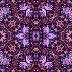 Vector ethnic nature ornamental background