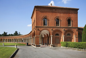Fototapeta na wymiar Certosa of Ferrara - San Cristoforo alla Certosa in Ferrara. Italy
