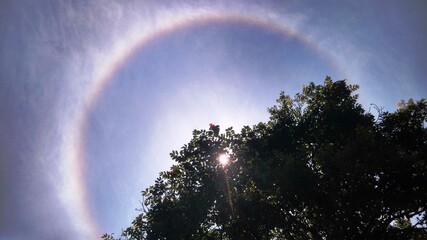 The halos created by the sunrays