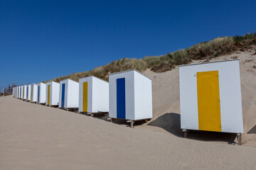 colorful beach huts at Cadzand