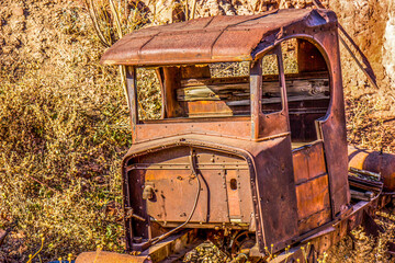 Rusty Cab Of Antique Automobile