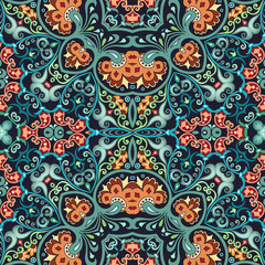 Vector ethnic nature ornamental background