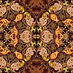 Vector ethnic nature ornamental background