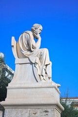  Socrates statue in thinking position 