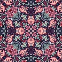 Vector ethnic nature ornamental background