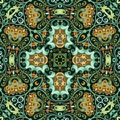 Vector ethnic nature ornamental background