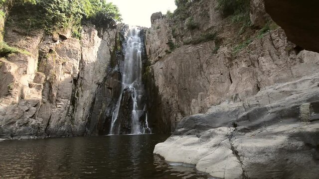 Deep Forest beautiful waterfall Haew Narok waterfall at Kao Yai national park World HeritageThailand