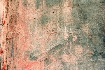 Background wall with putty painted pink texture surface