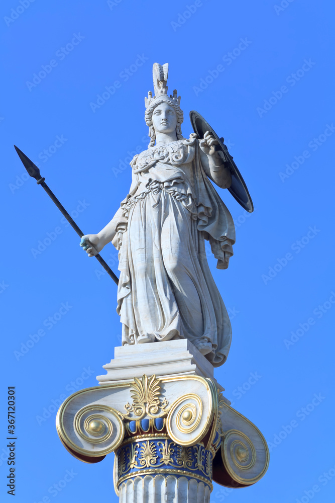 Wall mural  Athena statue in Athens, Greece 