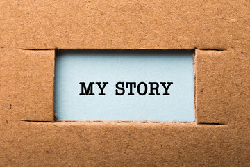 My story abstract concept