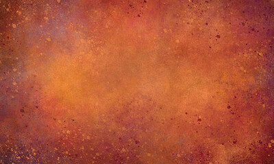 grunge dark orange background with blots and splashes