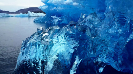 Close-up of an iceberg ice formations in Greenland