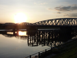 Rail bridge, River dee, flintshire