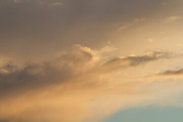 Heaven. Gentle sunset. Vanilla. Natural background.