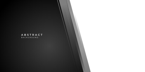 Modern simple business black presentation background on white background
