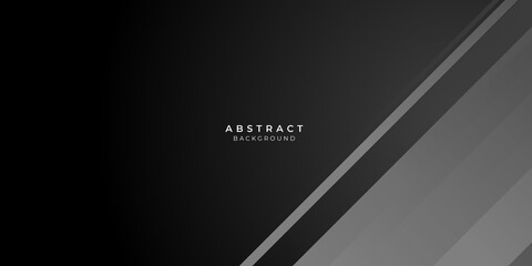 Dark black silver light stripes neutral abstract background for presentation design