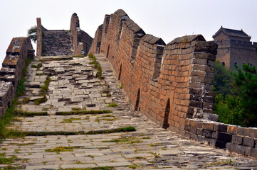 Section of the Great wall of China going to ruin